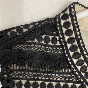 Fringe Women’s Black Sleeveless Dress size 10 Large cocktail